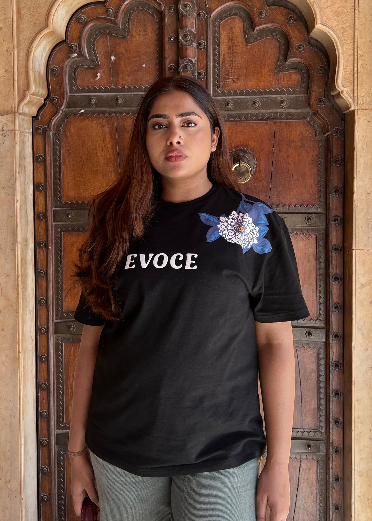 Midnight Bloom Tee - Black