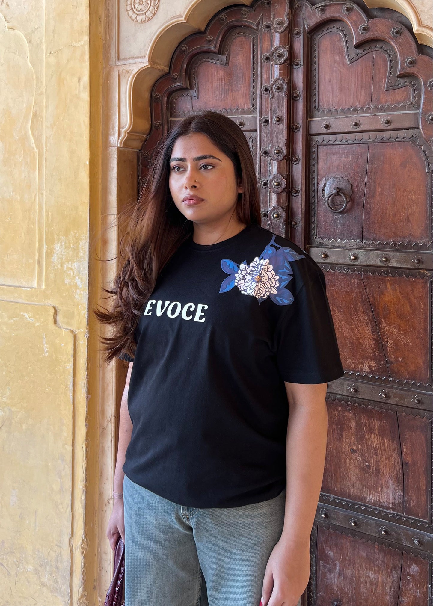 Midnight Bloom Tee - Black