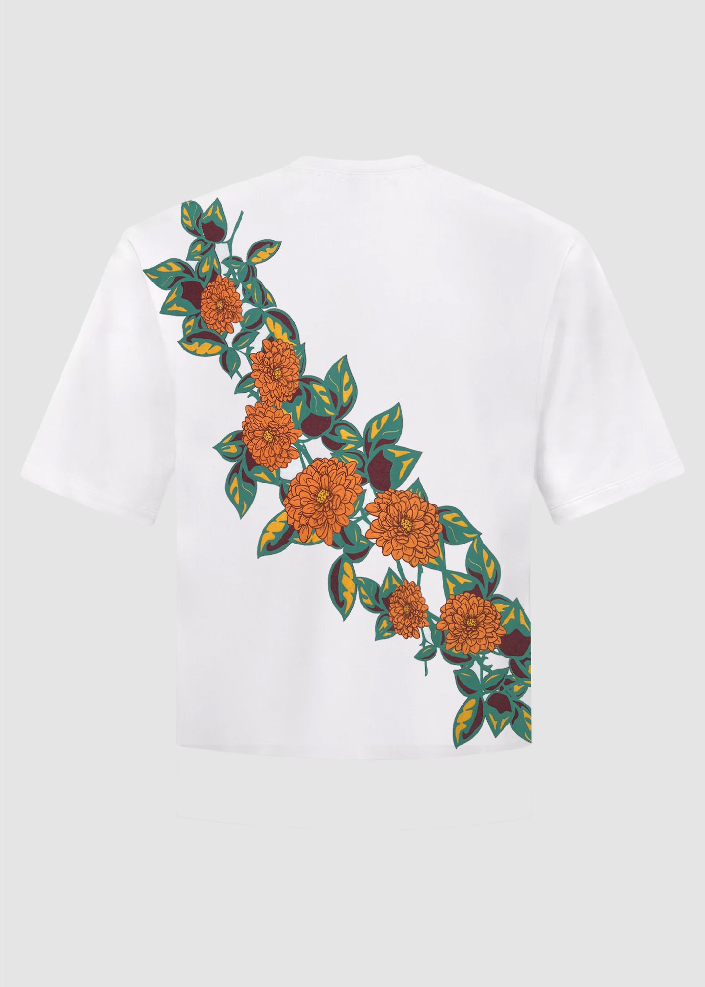 Golden Bloom Tee - White