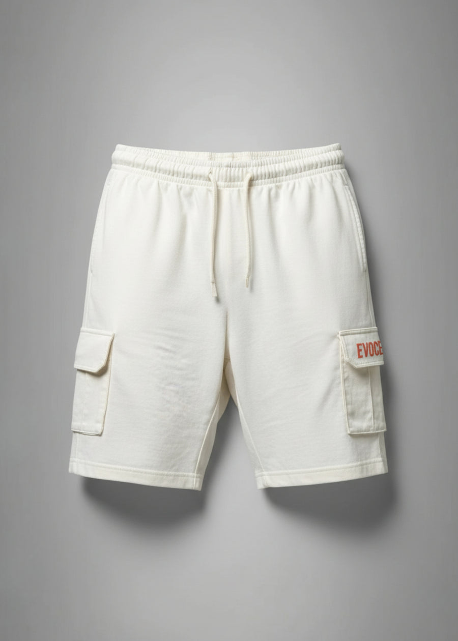 CARGO SHORTS - WHITE