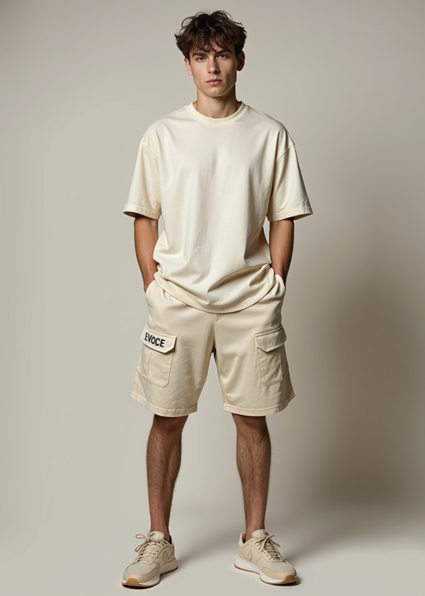 CARGO SHORTS - BEIGE