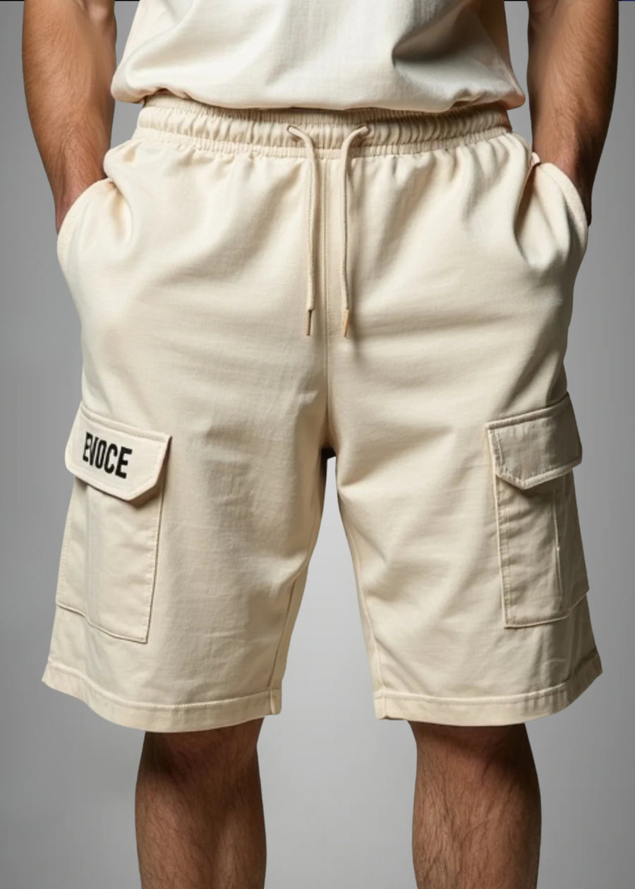 CARGO SHORTS - BEIGE