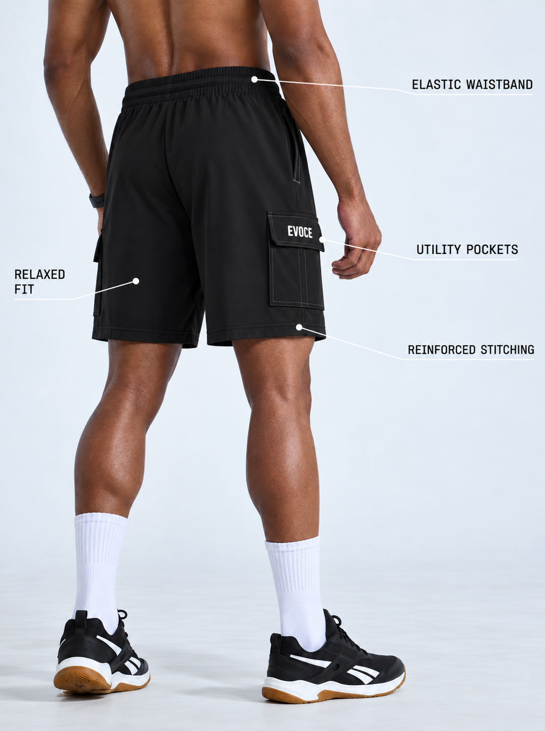 CARGO SHORTS - BLACK
