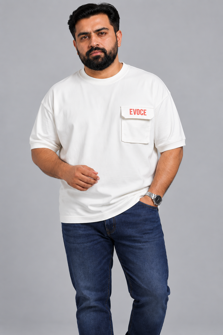 Plus Fit T-shirt - Off- white