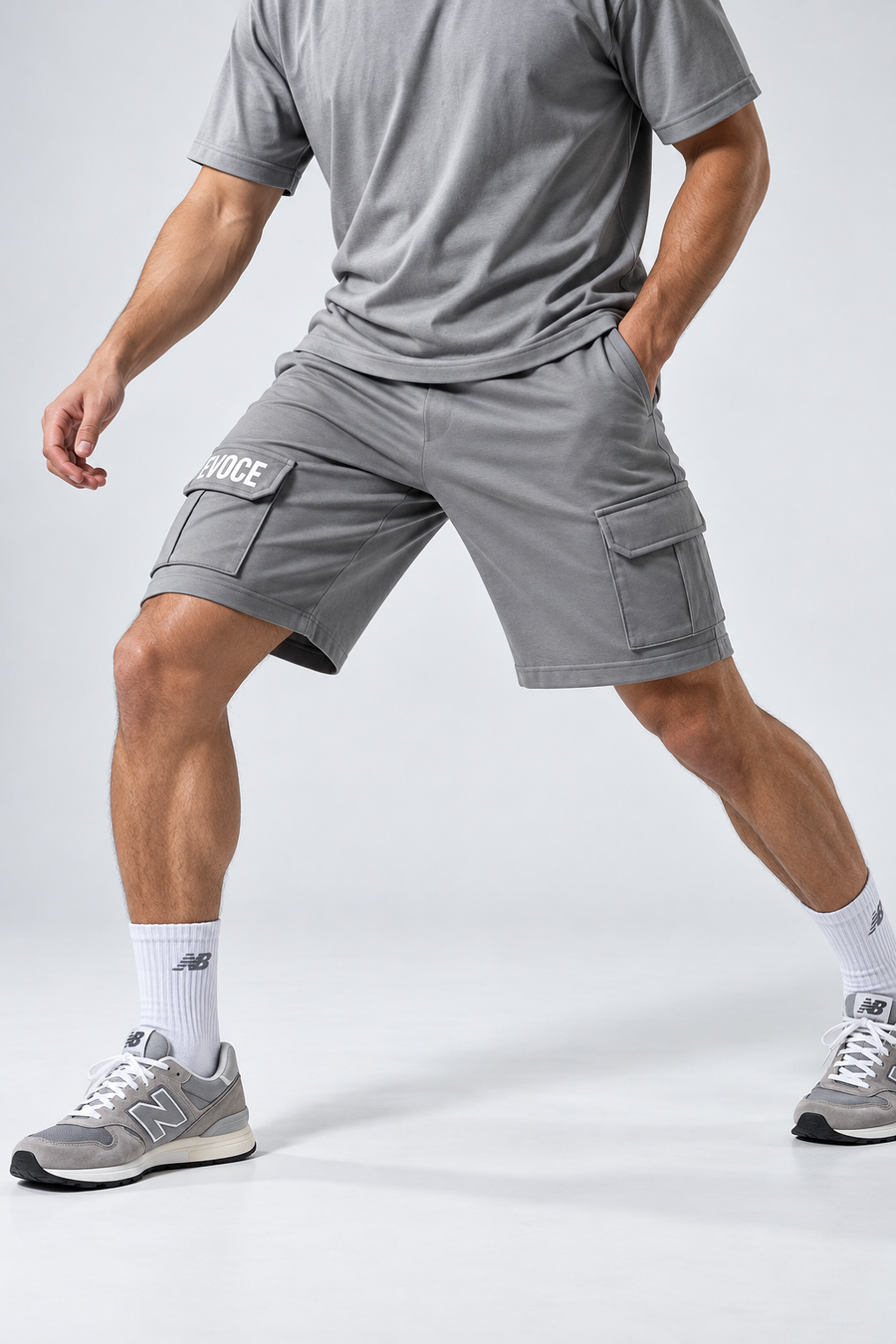CARGO SHORTS - GREY