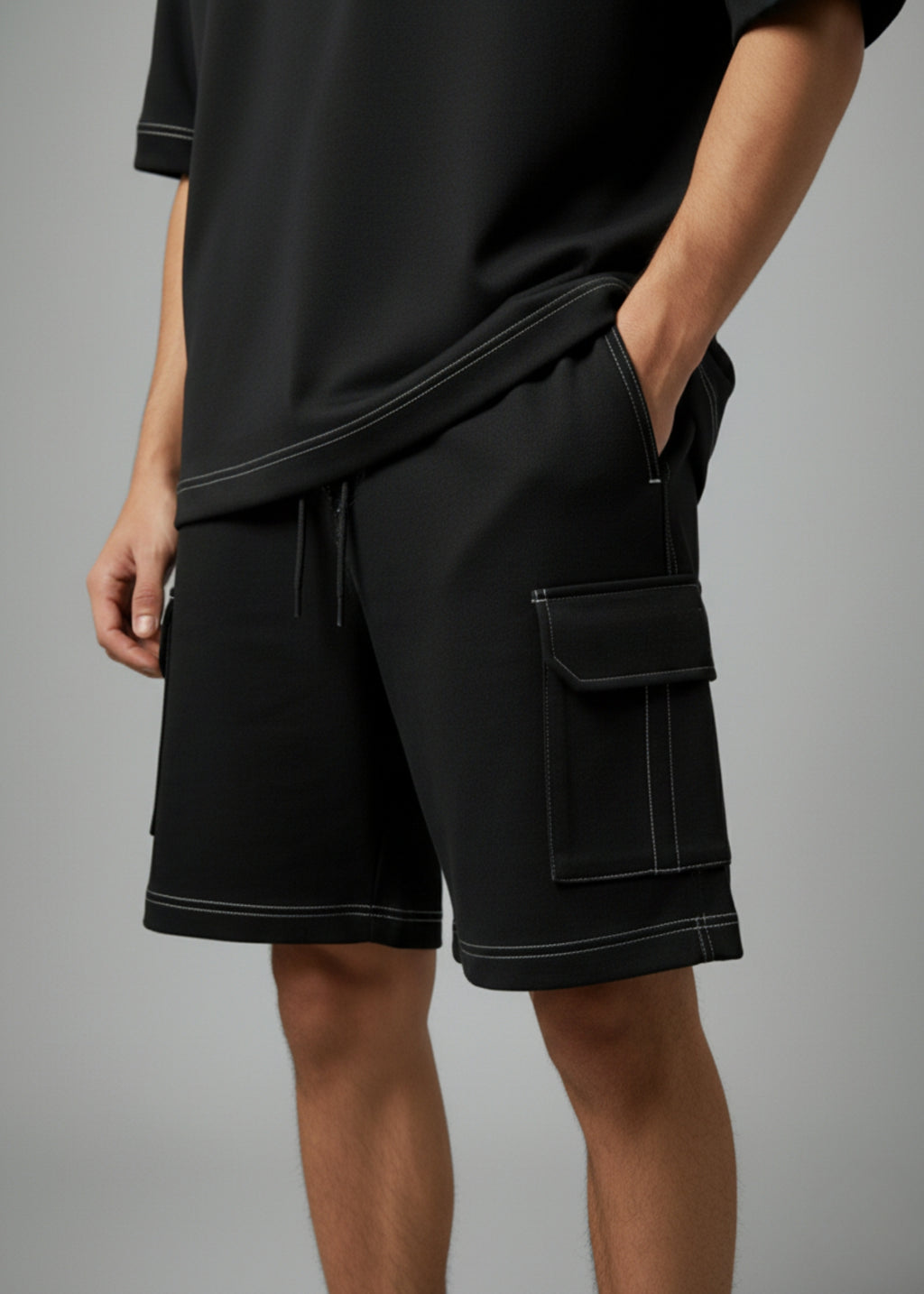 CARGO SHORTS - BLACK