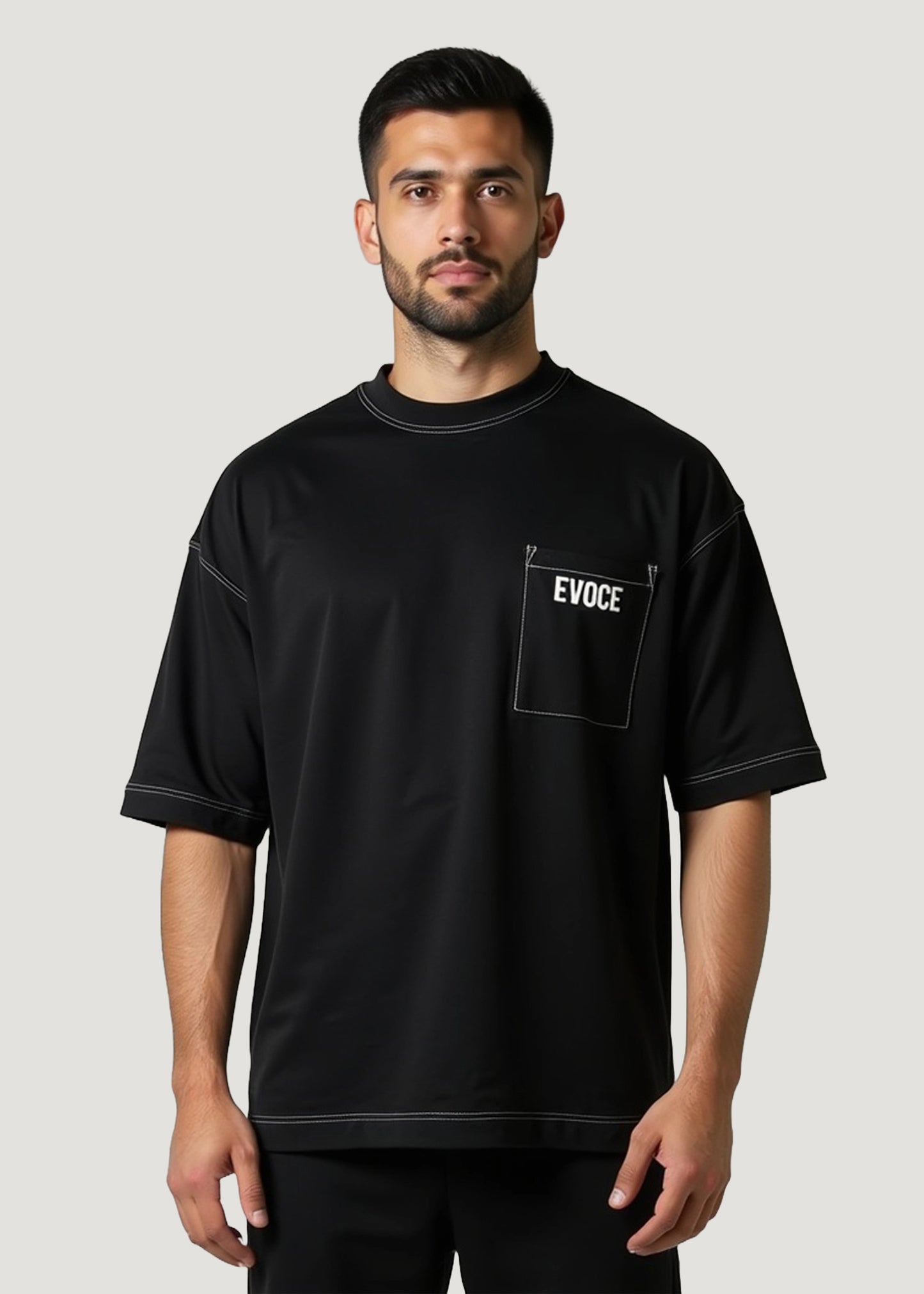 SMOKE BLACK: T-SHIRT AND SHORTS COMBO