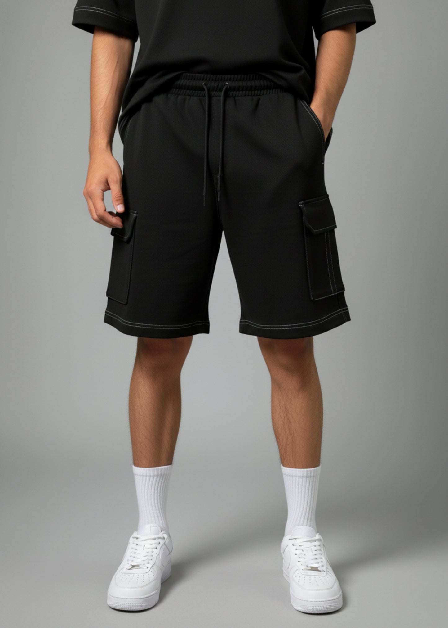CARGO SHORTS - BLACK